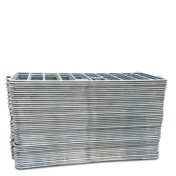 100 metre galvanised crowd control barrier package.