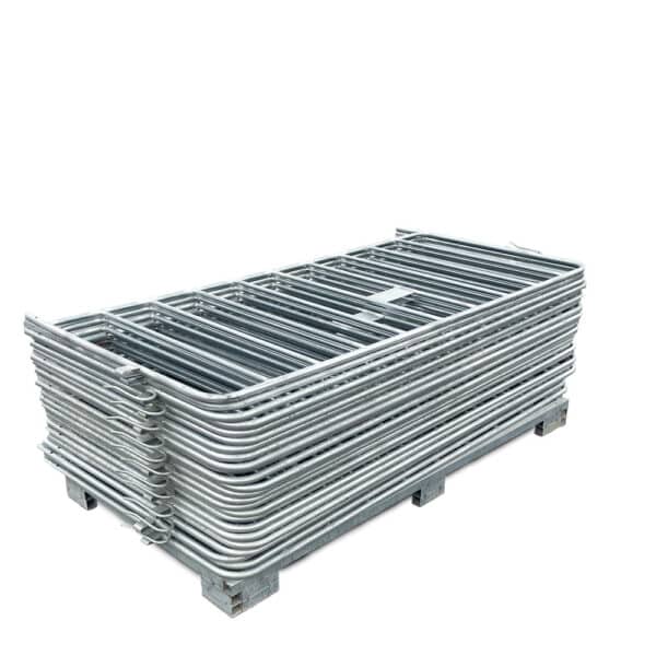 50 metre galvanised crowd control barrier package.